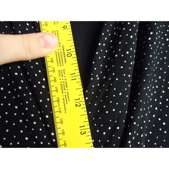 J Jill Wearever Collection Faux Wrap Dress Womens Small Black/White Polka Dot - Picture 11 of 13